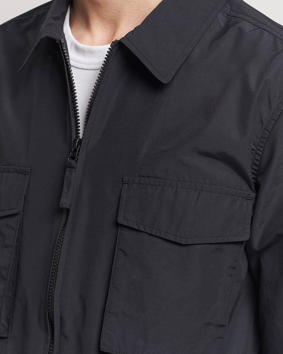 Men | Shirts | A Day's March | Buxton Nylon Overshirt Black