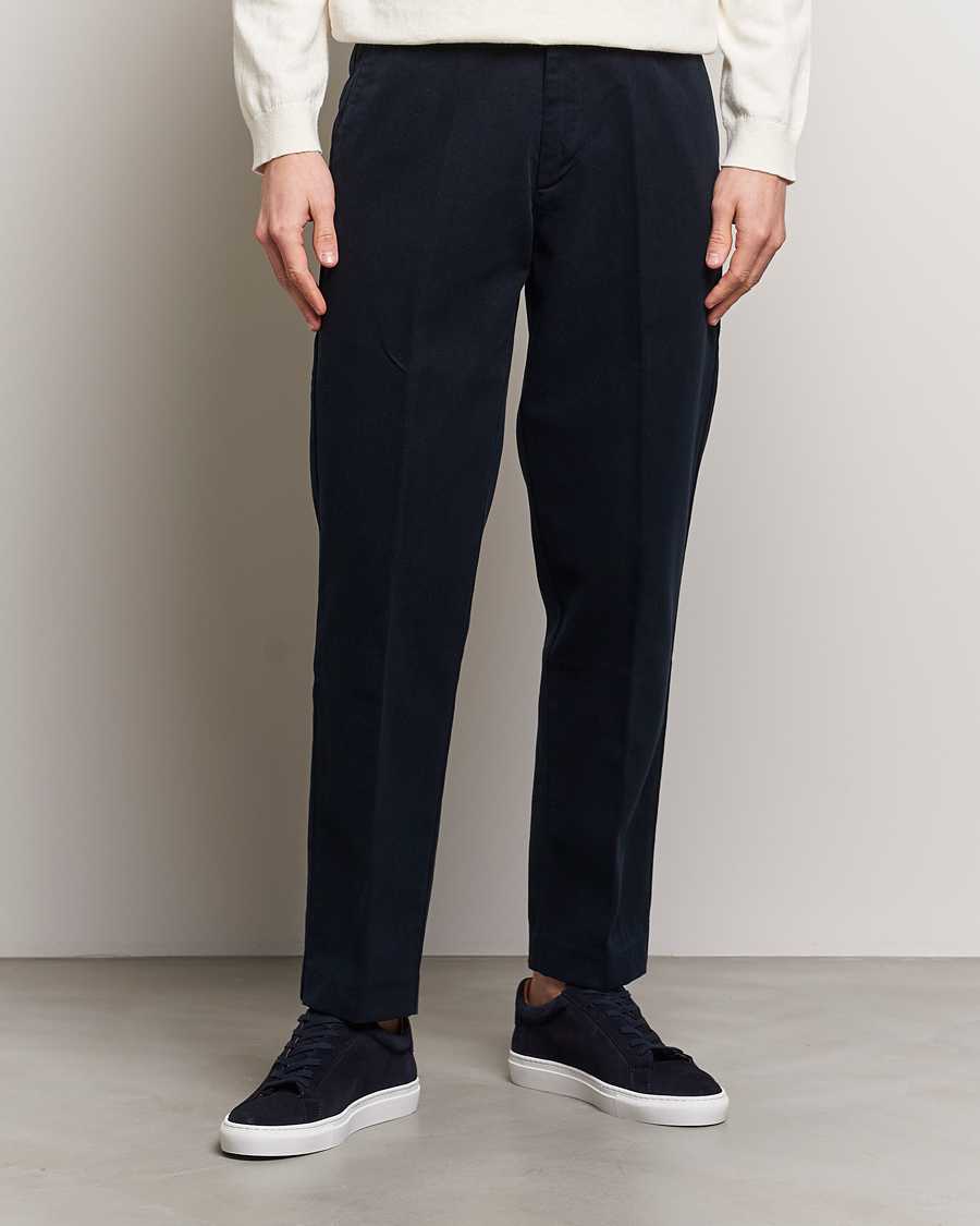 Men | Contemporary Creators | A Day's March | Miller Cotton/Lyocell Trousers Navy