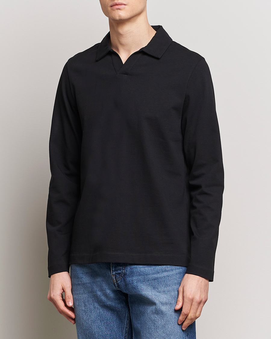 Herr | A Day's March | A Day's March | Branford Long Sleeve Polo Black