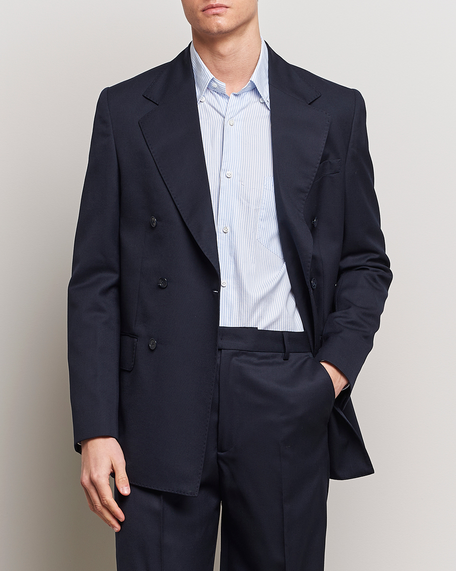 Men | Business Casual | A Day's March | Welland Double Breasted Blazer Navy