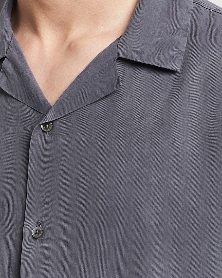 Men | Shirts | A Day's March | Chase Camp Collar Lyocell Shirt Dark Grey