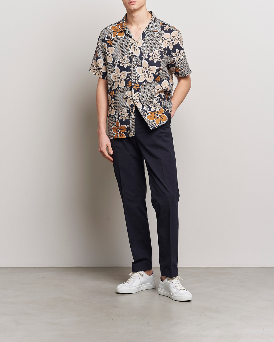 Men | Shirts | J.Lindeberg | Elio Linen Island Floral Shirt Island Floral Mix