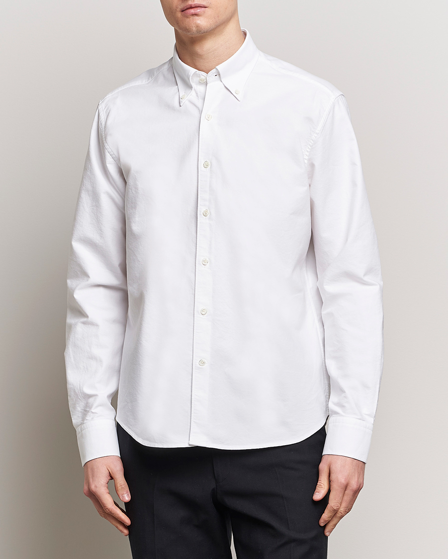 Men | Shirts | Oscar Jacobson | Reg Fit BD Casual Oxford Optical White