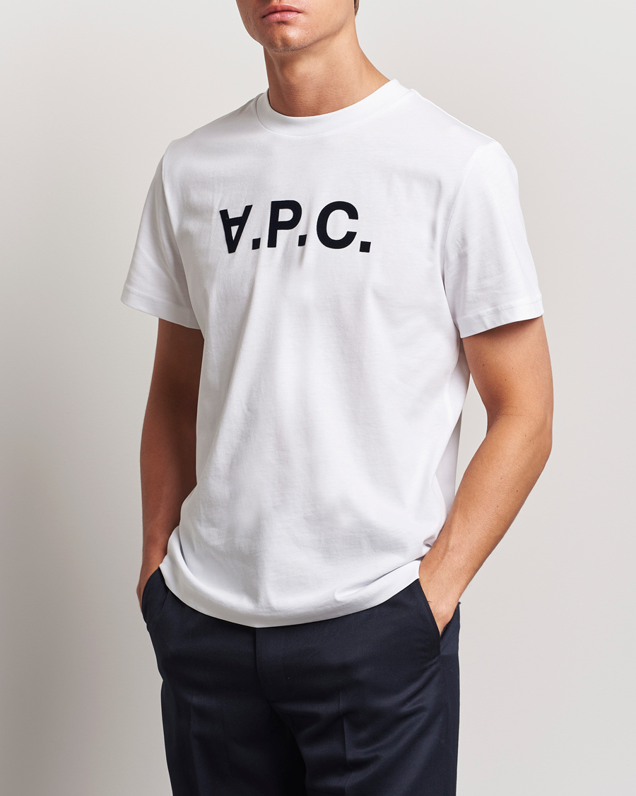 Men | Clothing | A.P.C. | VPC T-Shirt White/Dark Navy