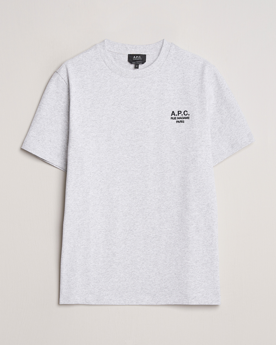 Men | T-Shirts | A.P.C. | Rue Madame T-Shirt Heather Grey