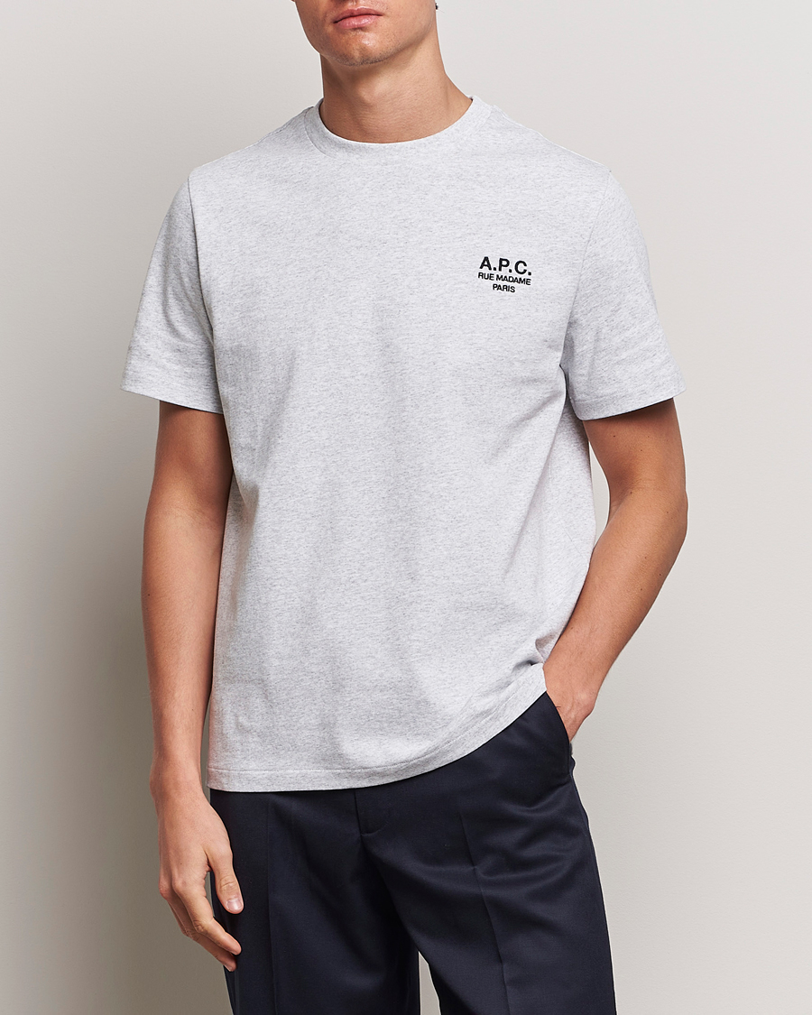 Men | T-Shirts | A.P.C. | Rue Madame T-Shirt Heather Grey