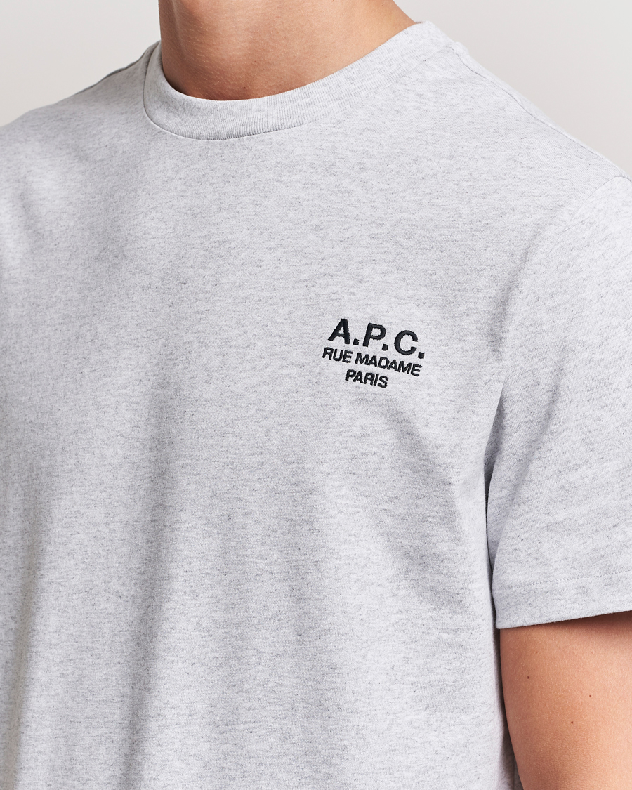 Men | T-Shirts | A.P.C. | Rue Madame T-Shirt Heather Grey