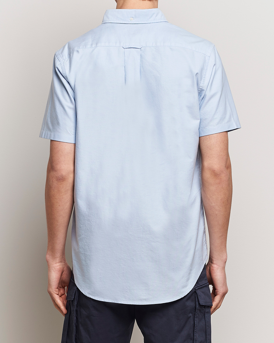 Men | Shirts | GANT | Regular Short Sleeve Oxford Shirt Light Blue