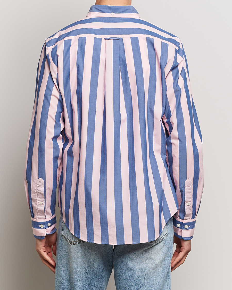 Men | Shirts | GANT | Reg Poplin Parasol Stripe Shirt Blushing Pink