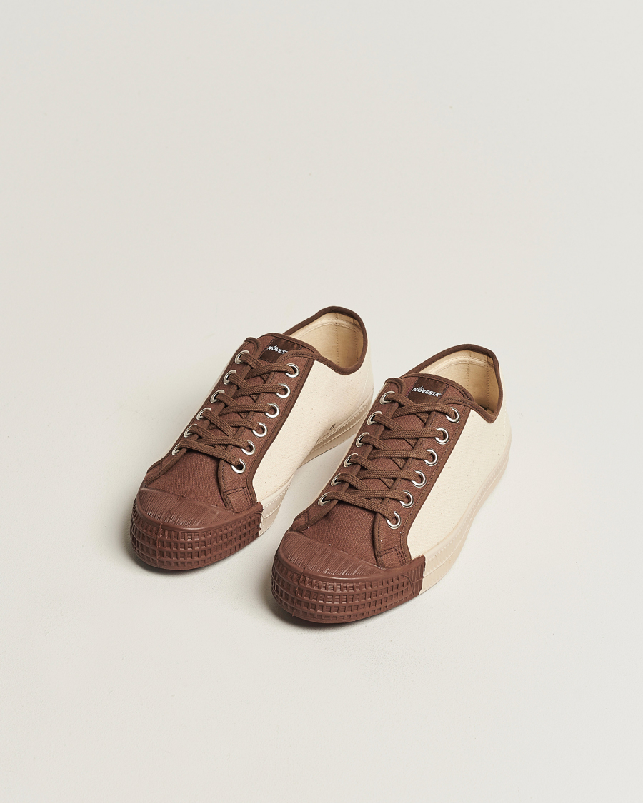 Men | Shoes | Novesta | Star Master Coloured Toe Sneaker Brown/Wheat