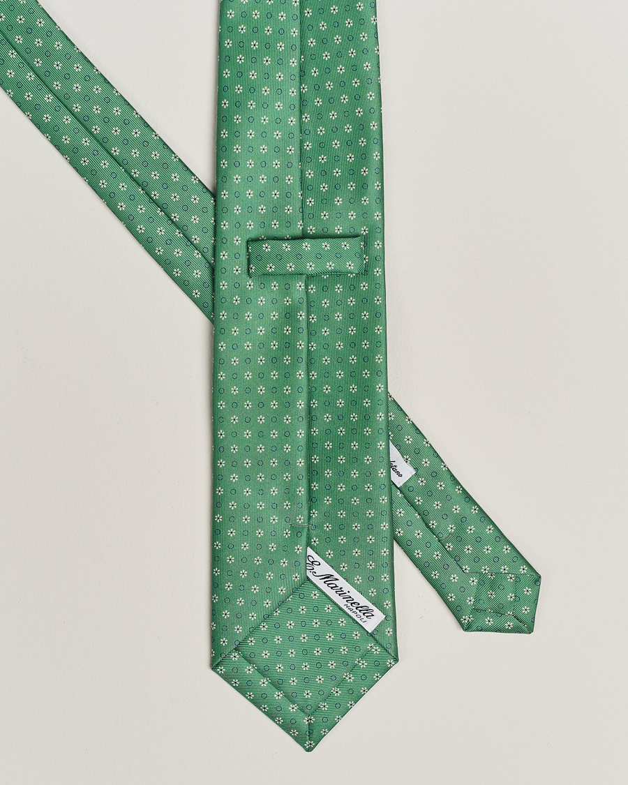 Men |  | E. Marinella | 3-Fold Printed Silk Tie Green