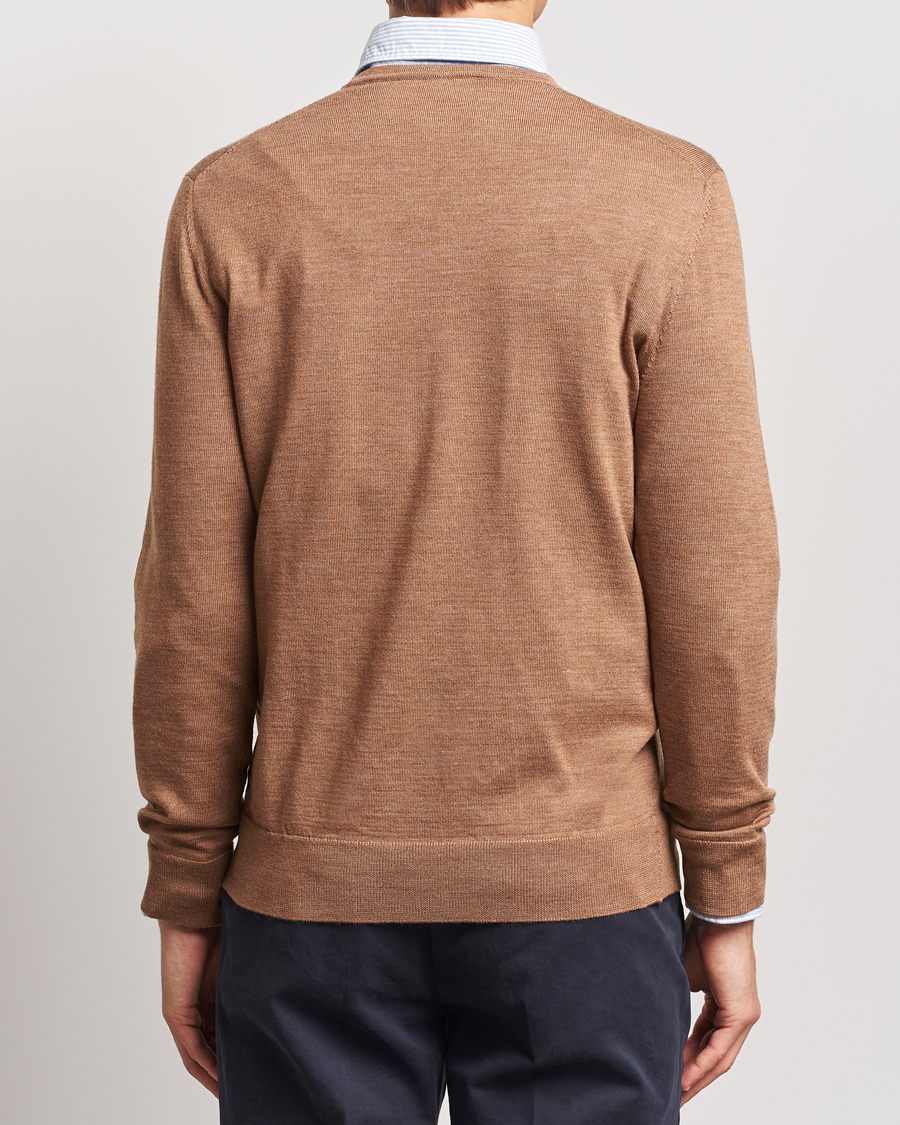 Men | Sweaters & Knitwear | Charles Tyrwhitt | Pure Merino Crew Neck Jumper Sand