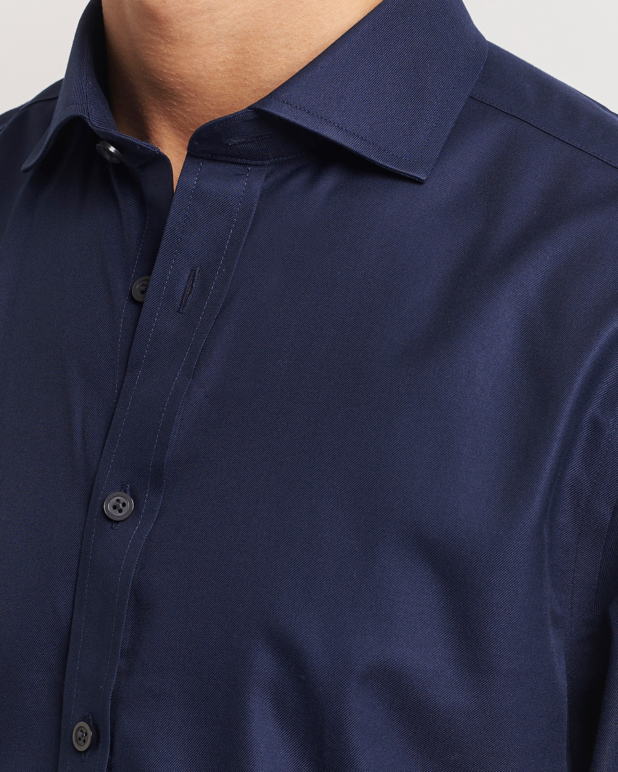 Men | Shirts | Charles Tyrwhitt | Slim Fit Non Iron Cotton Twill Shirt Navy