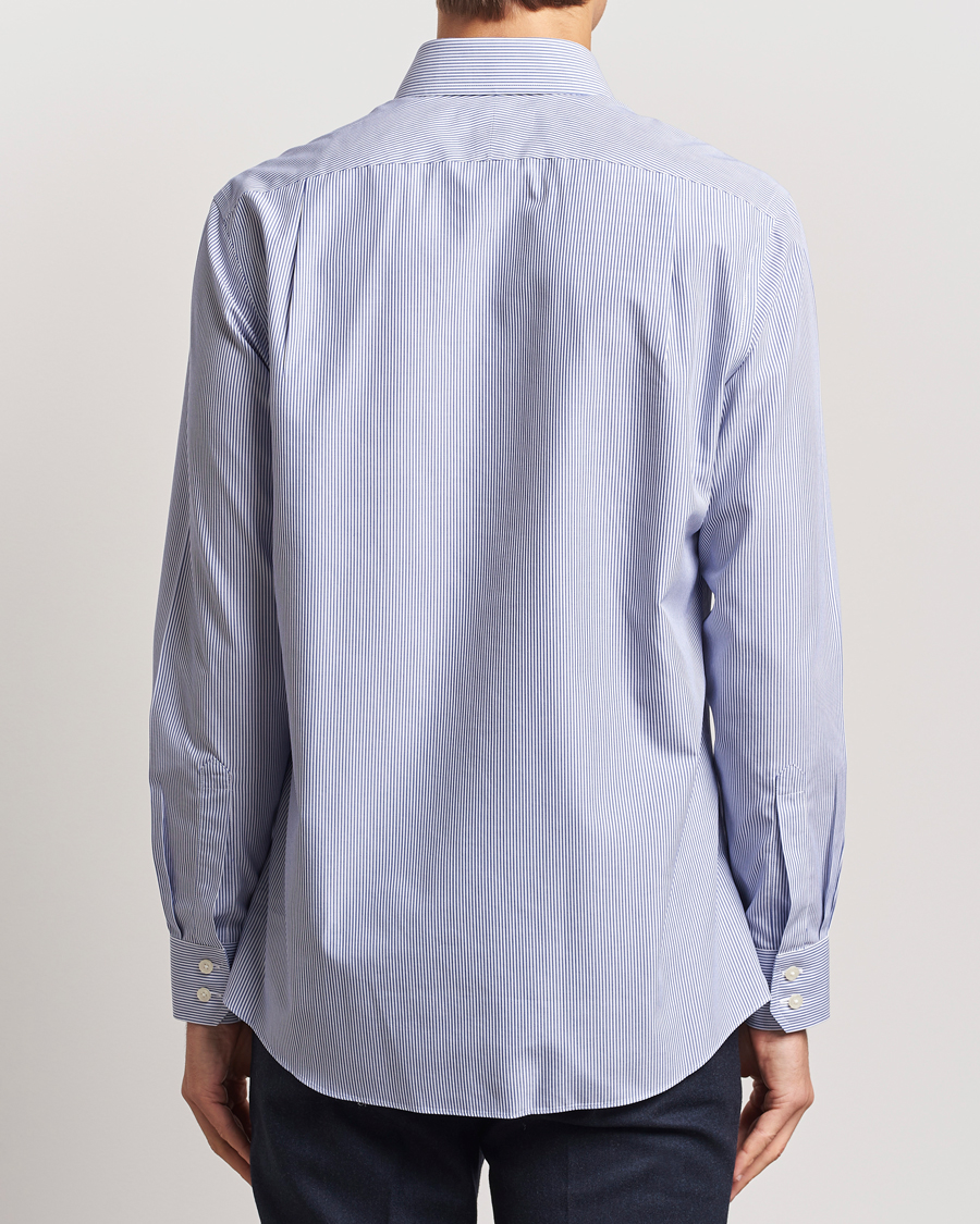 Men | Shirts | Charles Tyrwhitt | Slim Fit Non Iron Bengal Stripe Poplin Shirt Navy