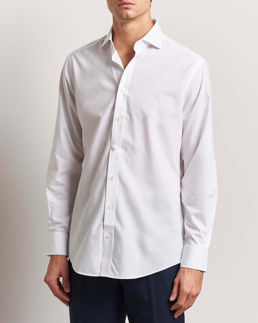Men | Shirts | Charles Tyrwhitt | Slim Fit Non Iron Poplin Cut Away Shirt White