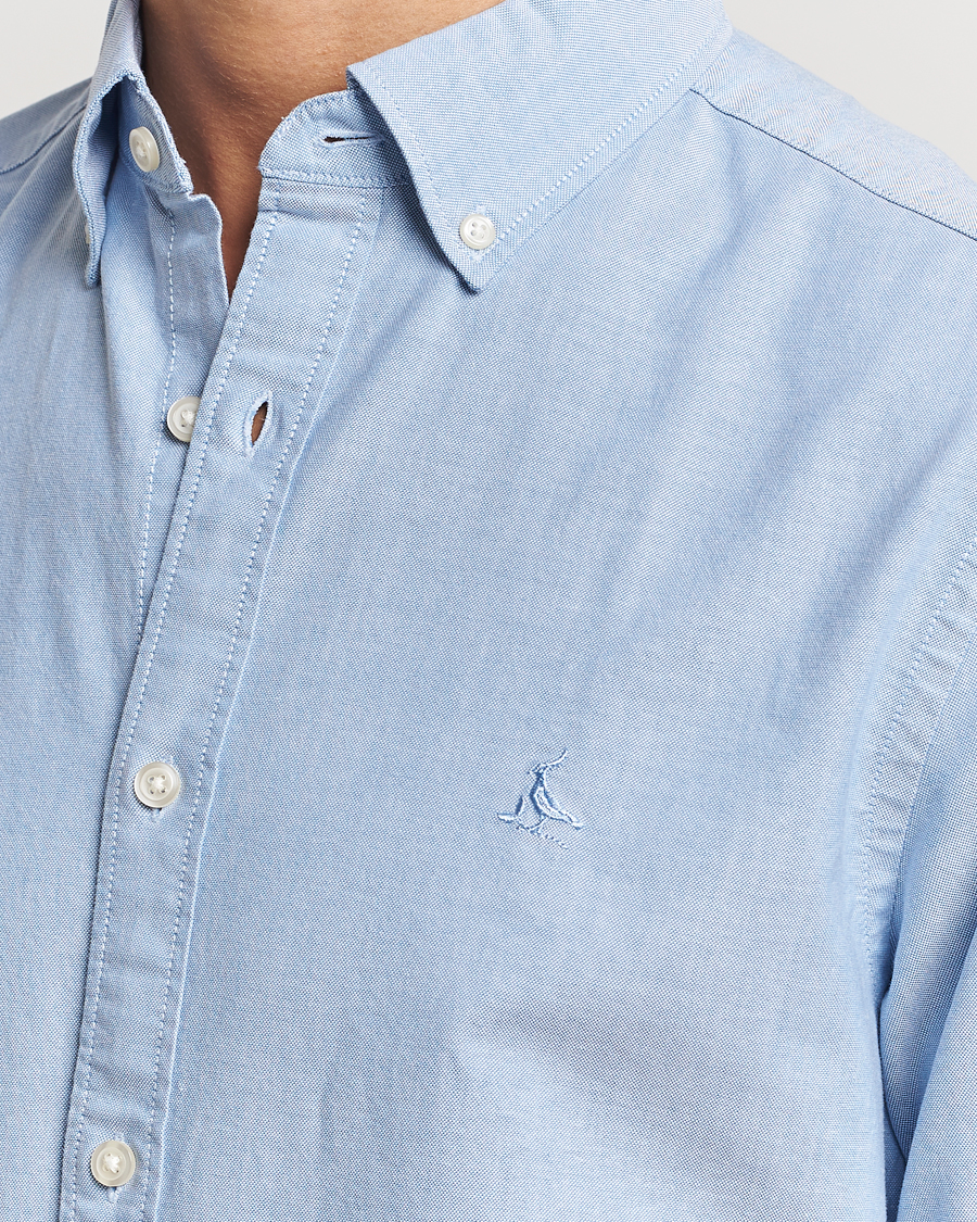 Men | Shirts | Charles Tyrwhitt | Button Down Stretch Oxford Shirt Sky Blue