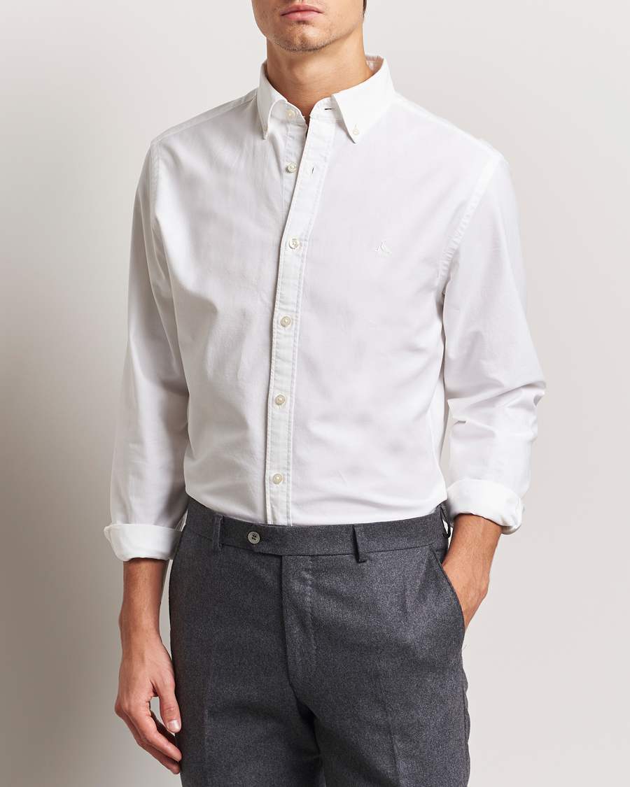 Men | Shirts | Charles Tyrwhitt | Button Down Stretch Oxford Shirt White