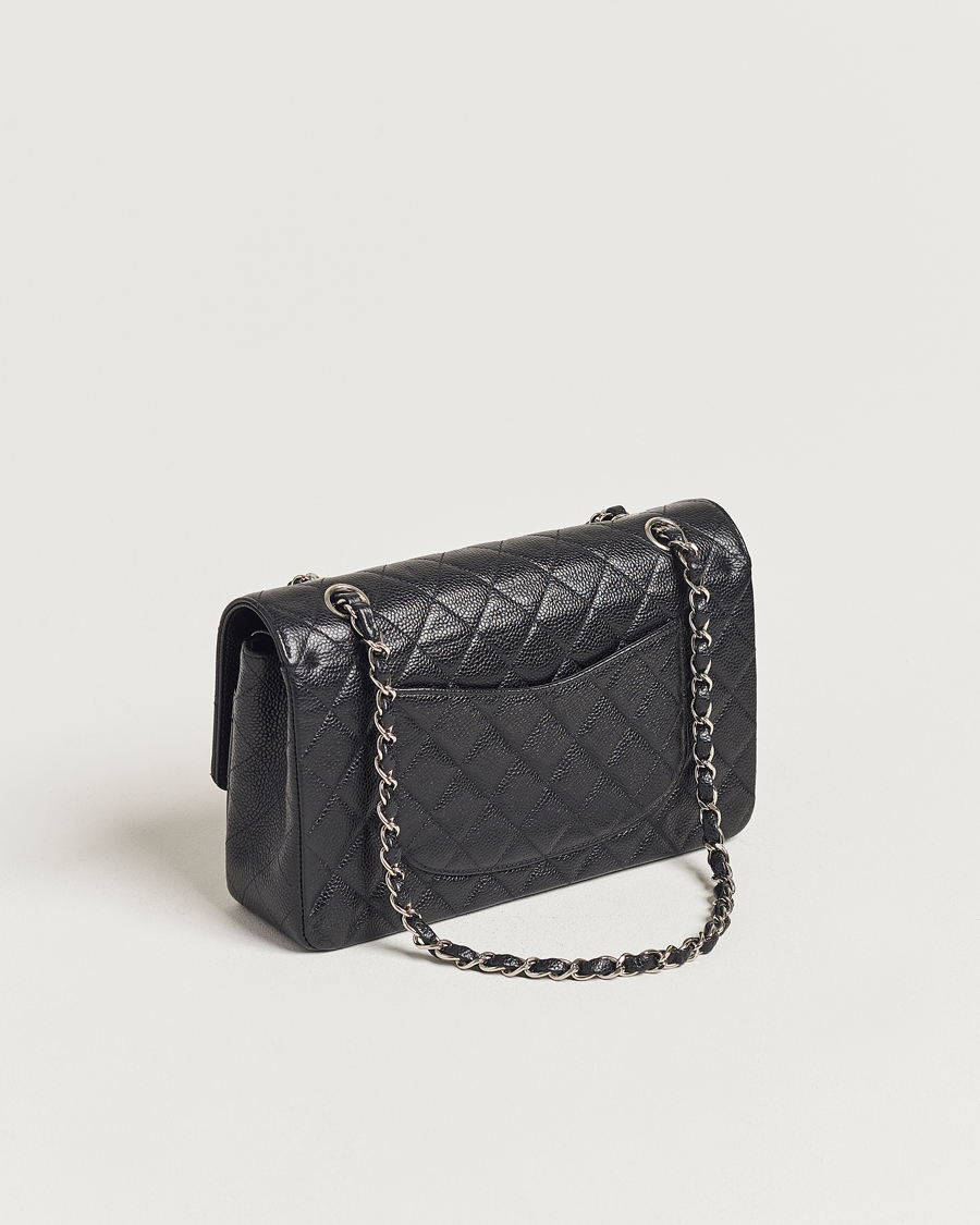 Men | New product images | Chanel Pre-Owned | Classic Medium Double Flap Bag Caviar Leather Black