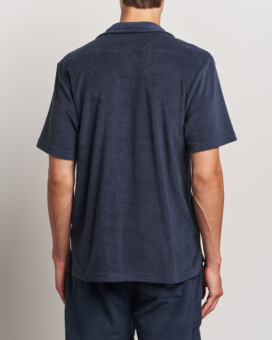 Men | Polo Shirts | Paul Smith | Stripe Towelling Polo Navy