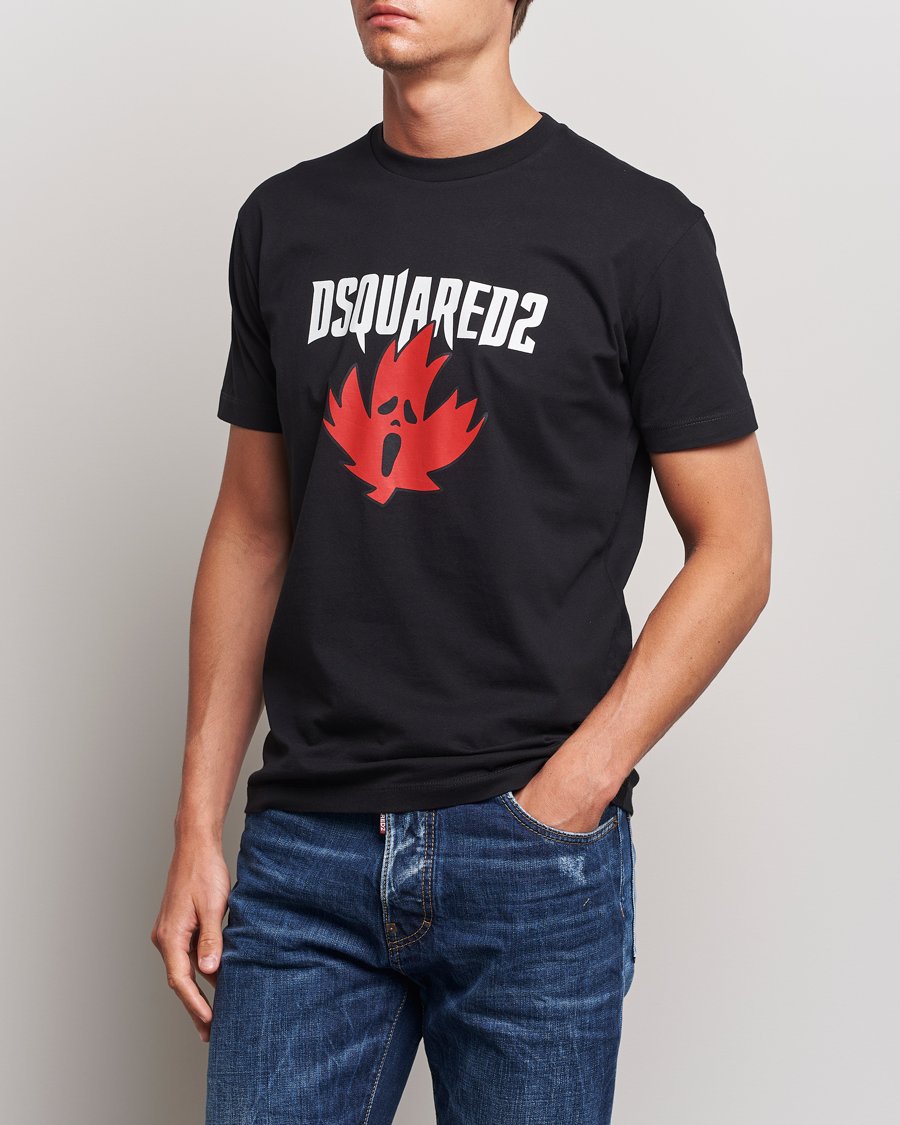Men | Dsquared2 | Dsquared2 | Horror Leaf T-Shirt Black