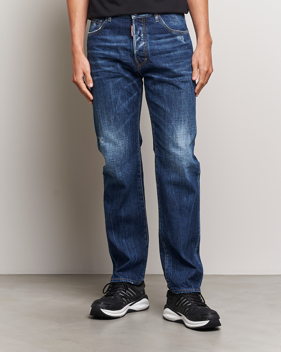 Men | Blue jeans | Dsquared2 | 642 Loose Jeans Medium Blue