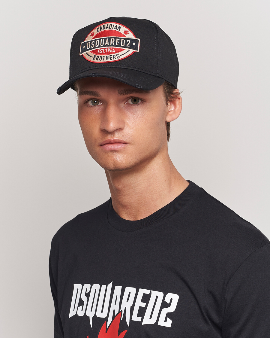 Herren | Hüte & Mützen | Dsquared2 | Brothers Logo Baseball Cap Black