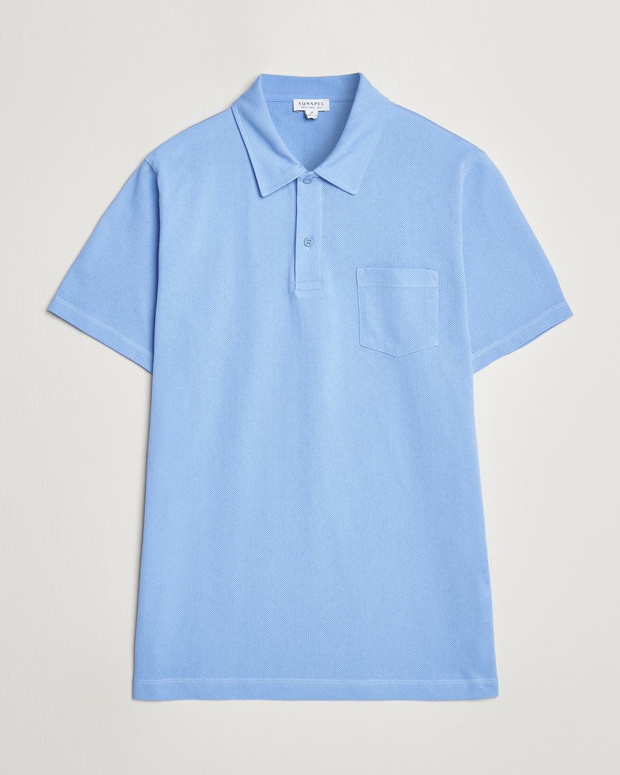 Men | Polo Shirts | Sunspel | Riviera Polo Shirt Cool Blue