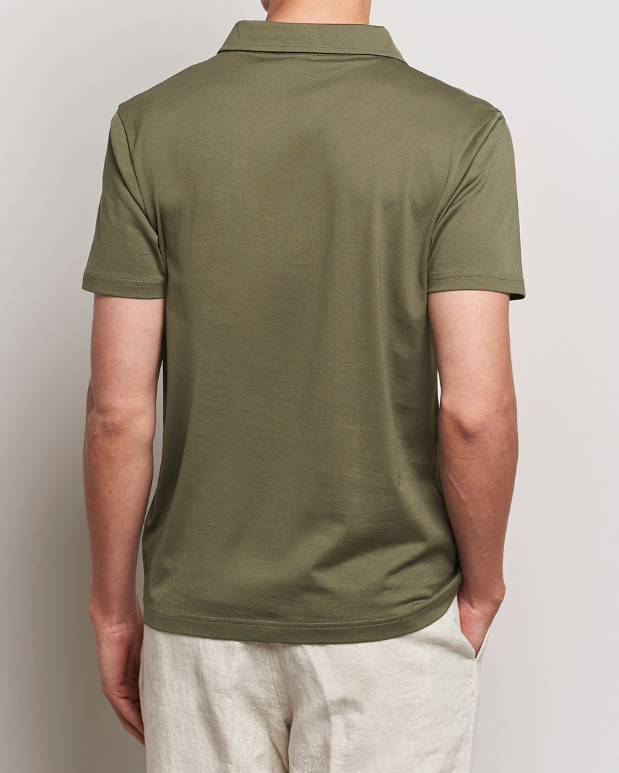 Men | Polo Shirts | Sunspel | Cotton Jersey Polo Khaki