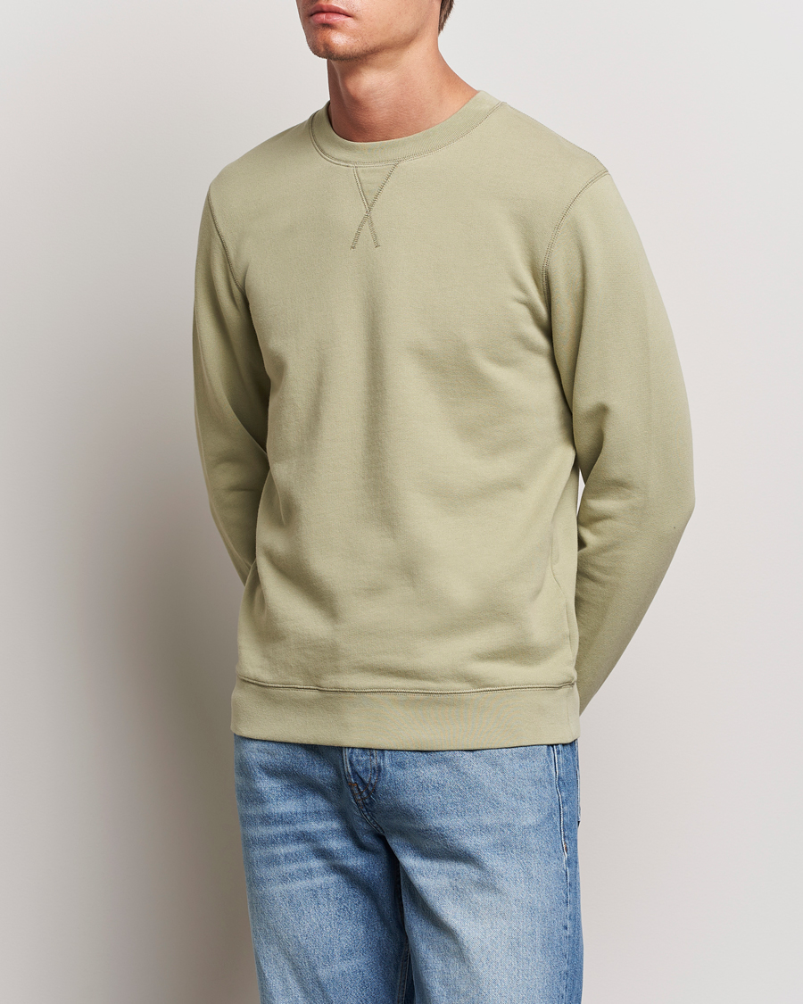 Men |  | Sunspel | Loopback Sweatshirt Pale Khaki