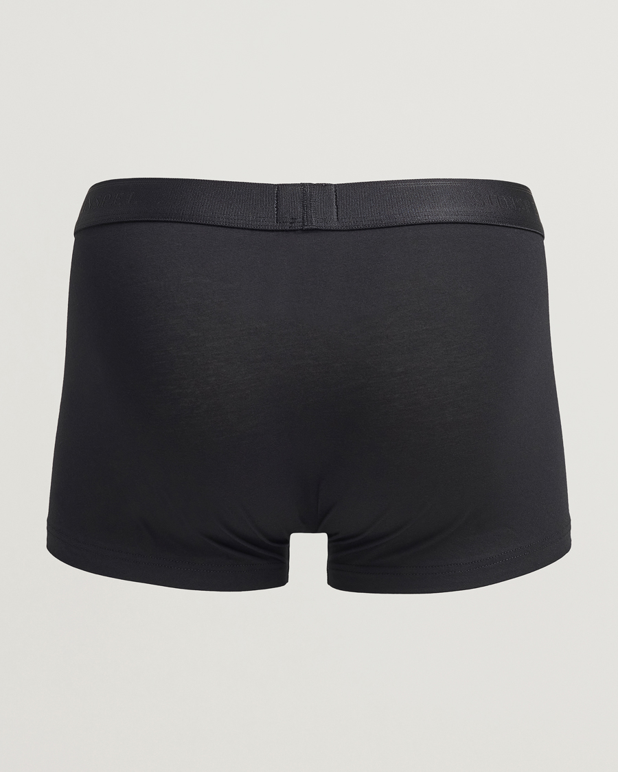 Men | Underwear & Socks | Sunspel | 3-Pack Cotton Stretch Trunk Black