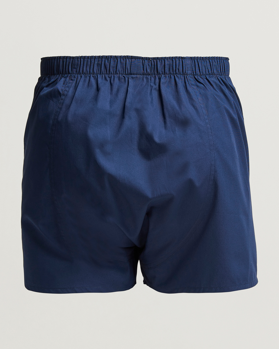 Men | What's new | Sunspel | Classic Woven Cotton Boxer Shorts Navy