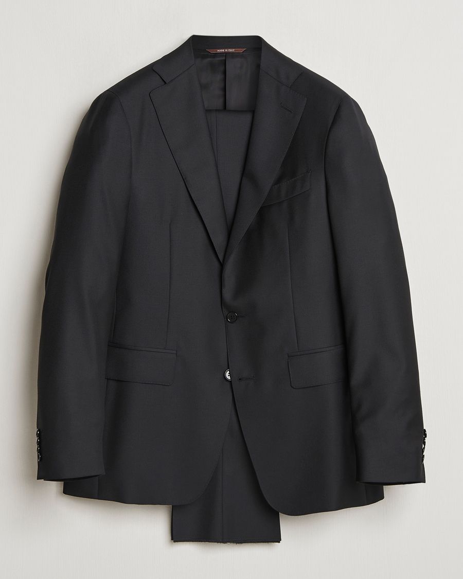 Men | Suits | Canali | Super 130s Wool Capri Suit Black