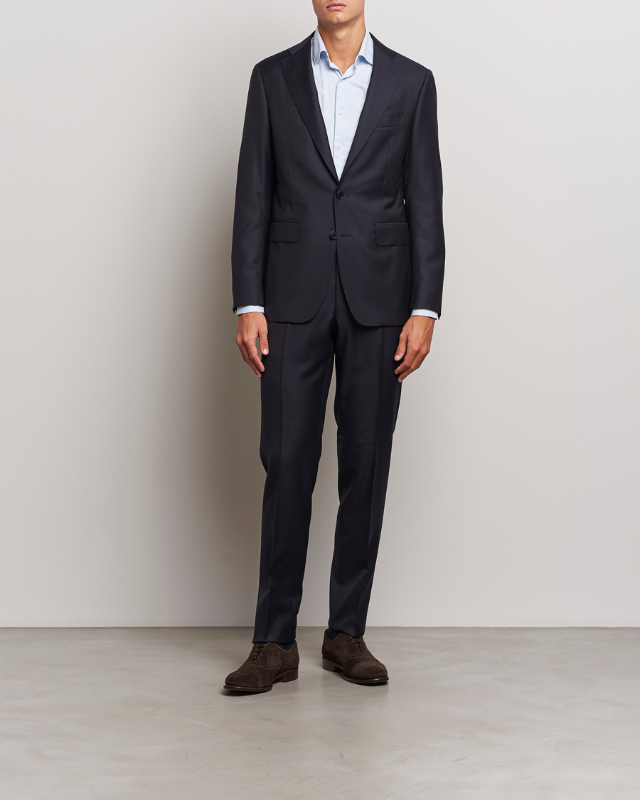 Men | Suits | Canali | Super 130s Wool Capri Suit Navy