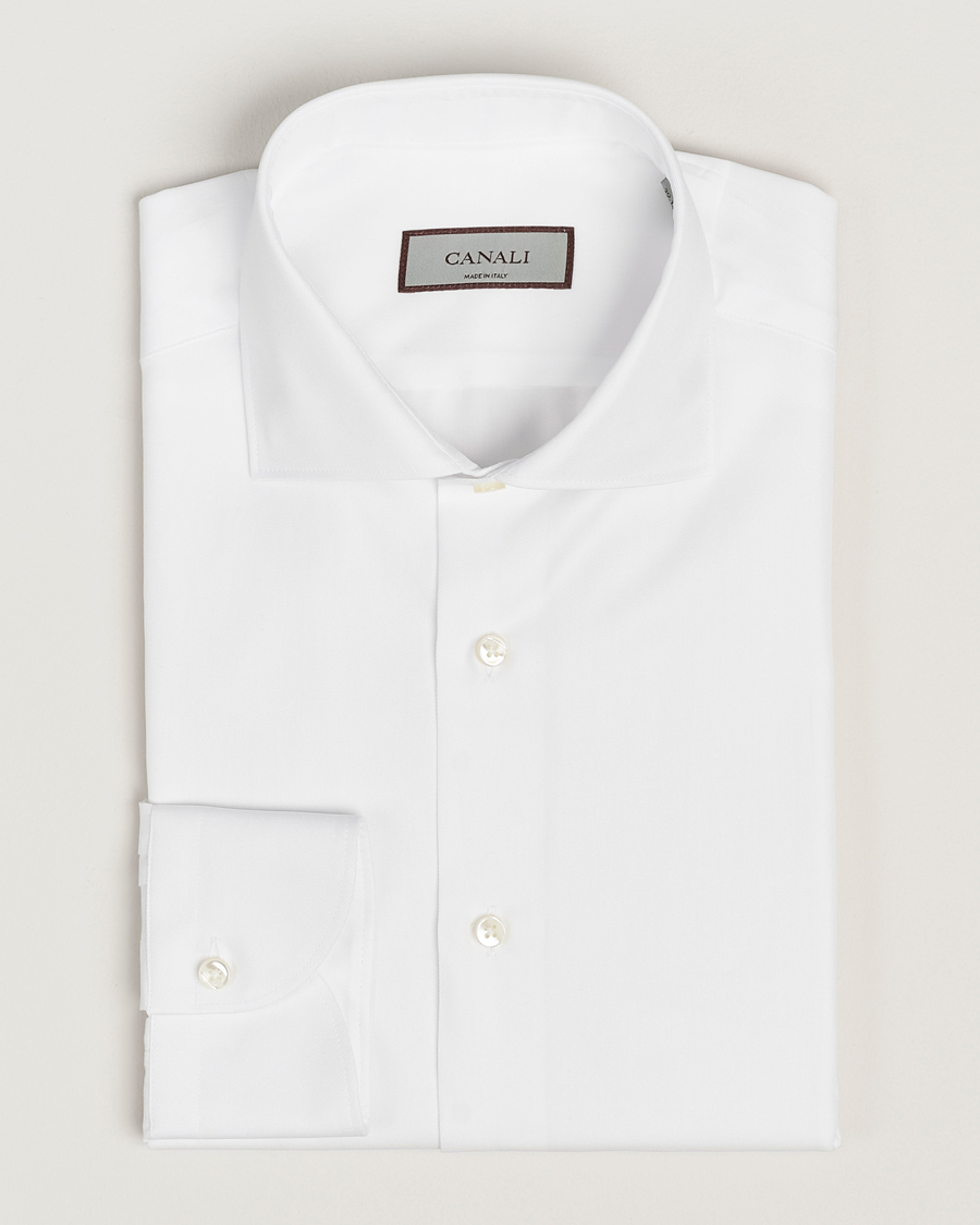 Men | Shirts | Canali | Slim Fit Cotton Shirt White