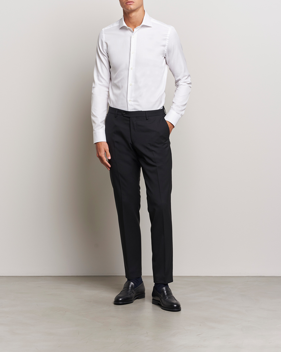 Men | Shirts | Canali | Slim Fit Cotton Shirt White