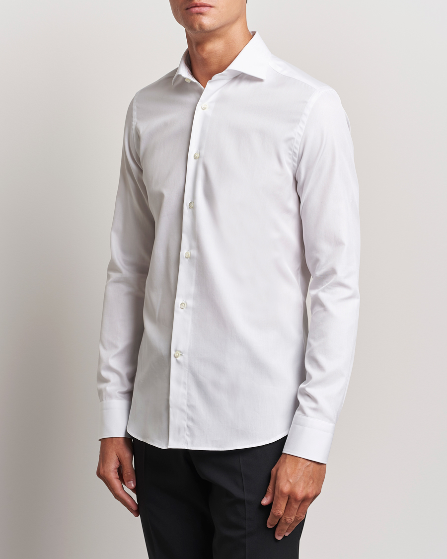 Men | Shirts | Canali | Slim Fit Cotton Shirt White