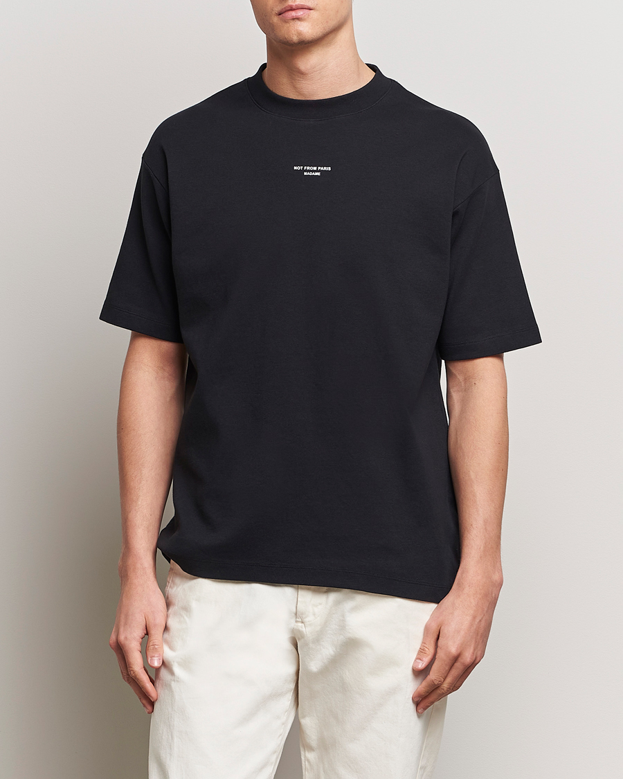 Men | Clothing | Drôle de Monsieur | Classic Slogan T-Shirt Black