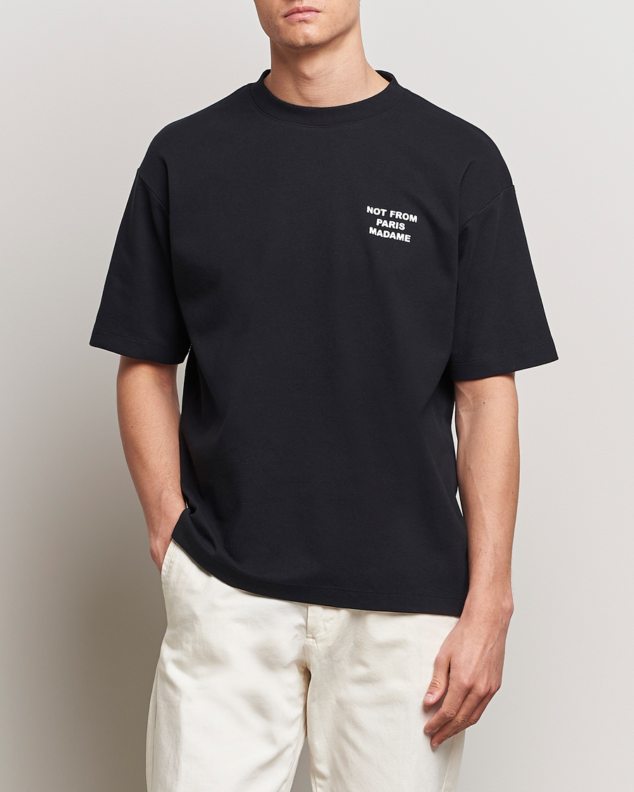 Men | T-Shirts | Drôle de Monsieur | Slogan T-Shirt Black
