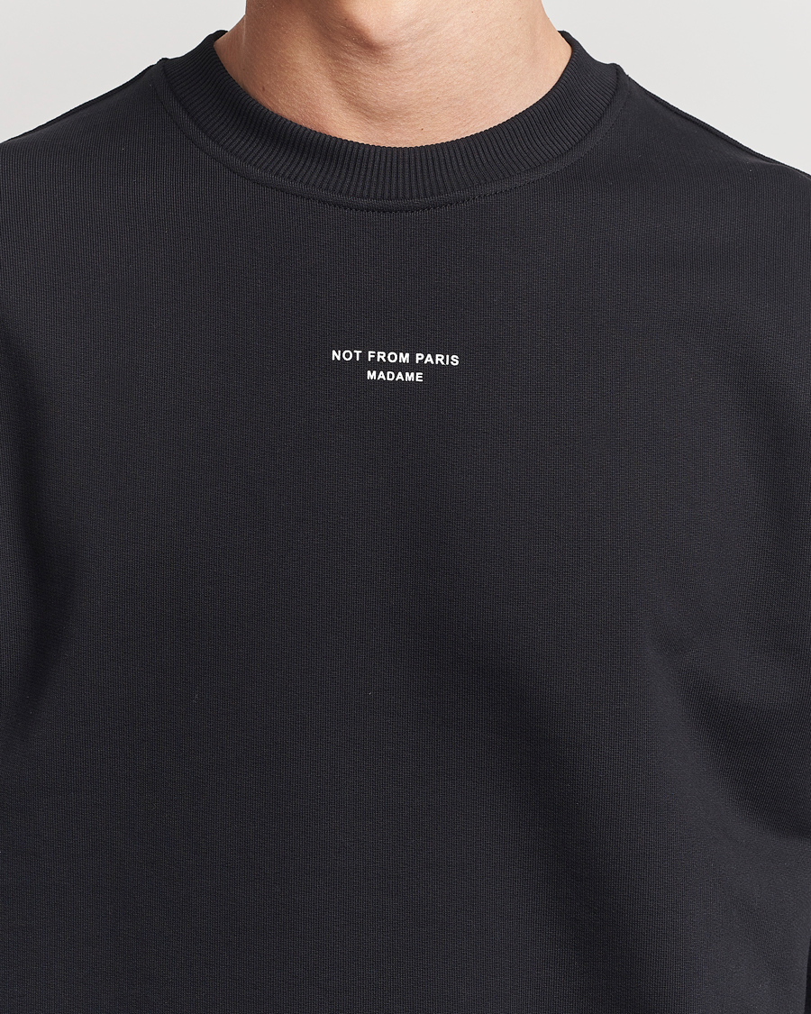 Men | Sweaters & Knitwear | Drôle de Monsieur | Classic Slogan Sweatshirt Black