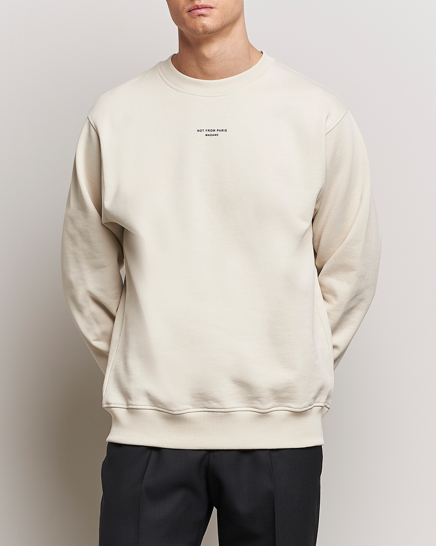 Men | Sweaters & Knitwear | Drôle de Monsieur | Classic Slogan Sweatshirt Mastic