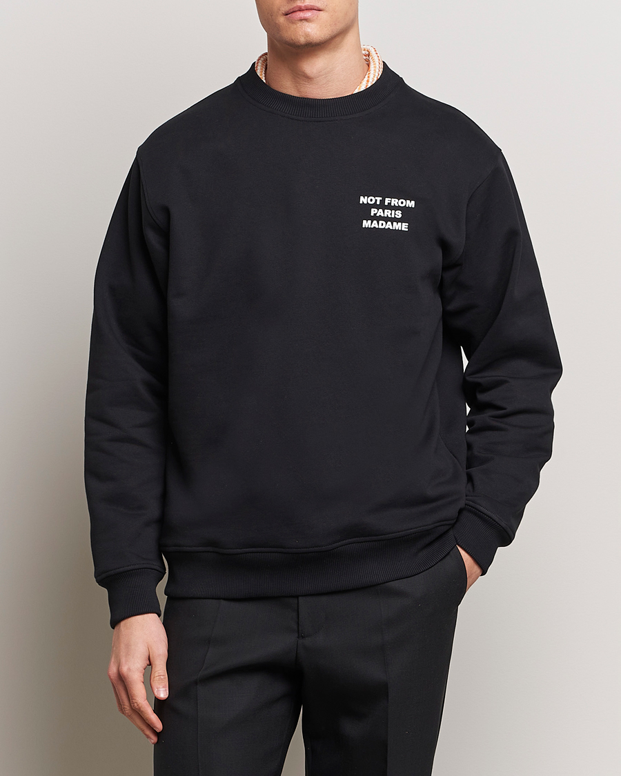 Men | Sweatshirts | Drôle de Monsieur | Slogan Sweatshirt Black