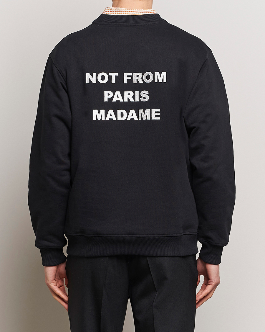 Men | Sweaters & Knitwear | Drôle de Monsieur | Slogan Sweatshirt Black