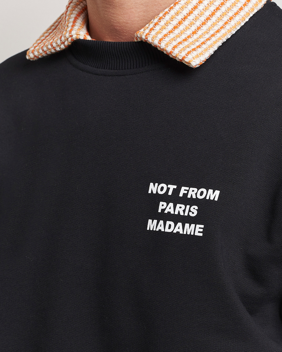 Men | Sweaters & Knitwear | Drôle de Monsieur | Slogan Sweatshirt Black