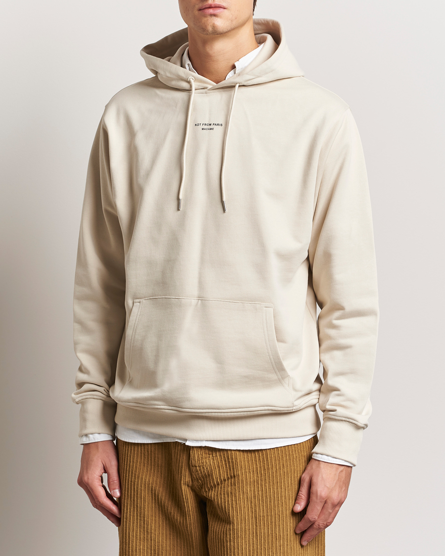 Men | Sweaters & Knitwear | Drôle de Monsieur | Classic Slogan Hoodie Mastic