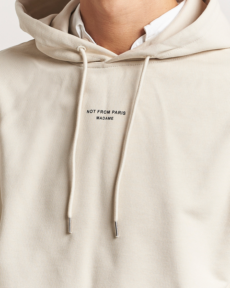 Men | Sweaters & Knitwear | Drôle de Monsieur | Classic Slogan Hoodie Mastic