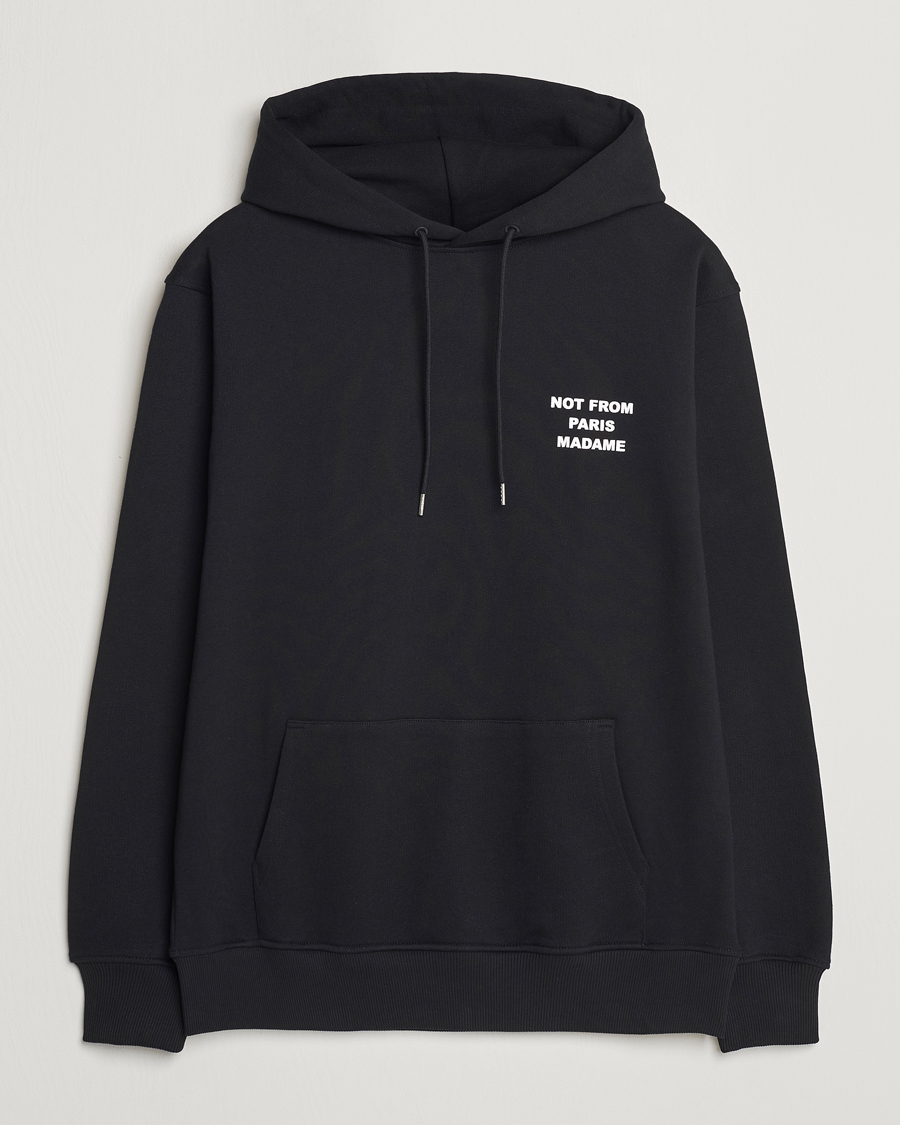 Men | Sweaters & Knitwear | Drôle de Monsieur | Slogan Hoodie Black