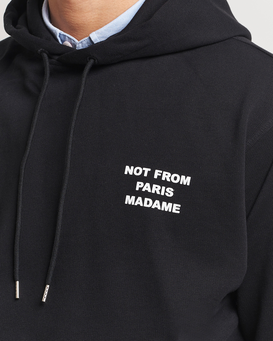 Men | Sweaters & Knitwear | Drôle de Monsieur | Slogan Hoodie Black