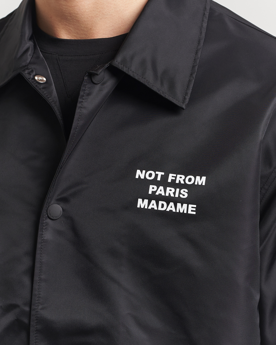 Men | Coats & Jackets | Drôle de Monsieur | La Veste Slogan Jacket Black