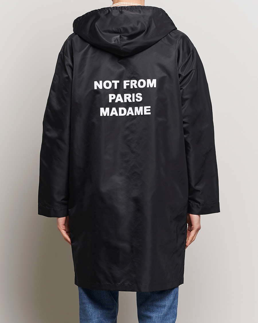 Men | Coats & Jackets | Drôle de Monsieur | La Parka Slogan Coat Black