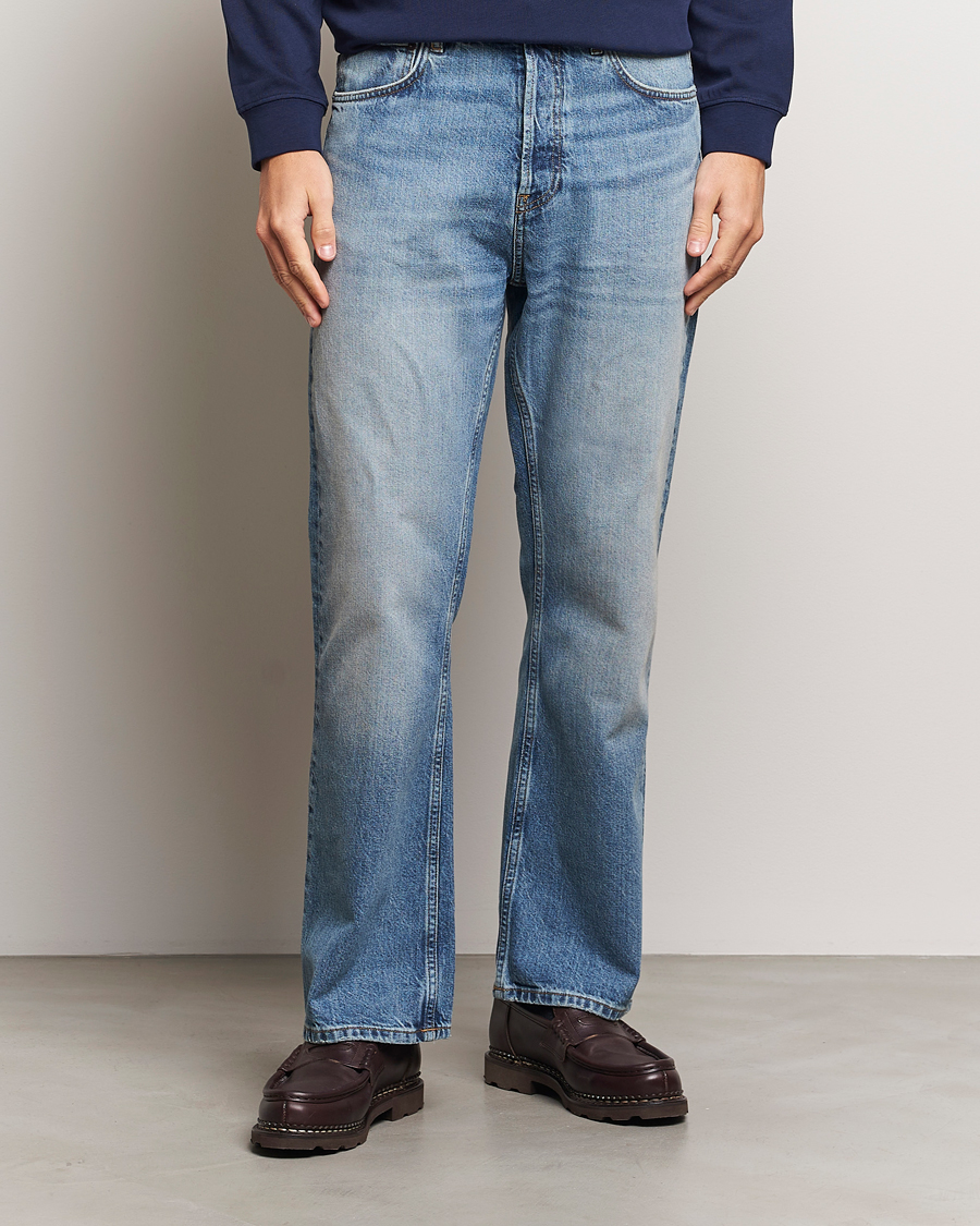 Men | Jeans | GANT 240 Mulberry Street | Bootcut Jeans Mid Blue Vintage